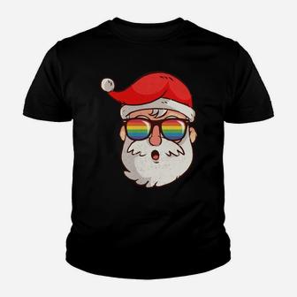 [Lgbt] Gay Christmas Santa Claus Pride Rainbow Men Woman Sweatshirt Youth T-shirt | Crazezy